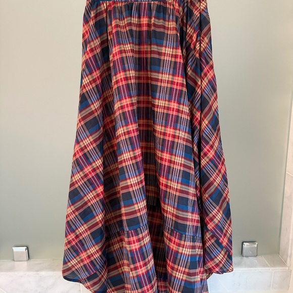 Ulla Johnson Plaid Assymetrical Midi Skirt Size 4 - Picture 2 of 4